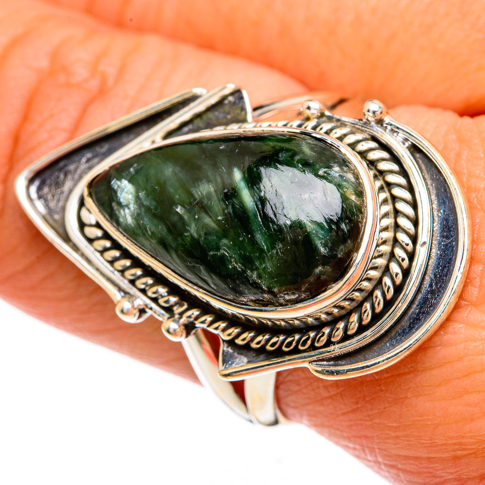 Seraphinite Rings handcrafted by Ana Silver Co - RING81411