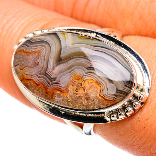 Laguna Lace Agate Rings handcrafted by Ana Silver Co - RING81418