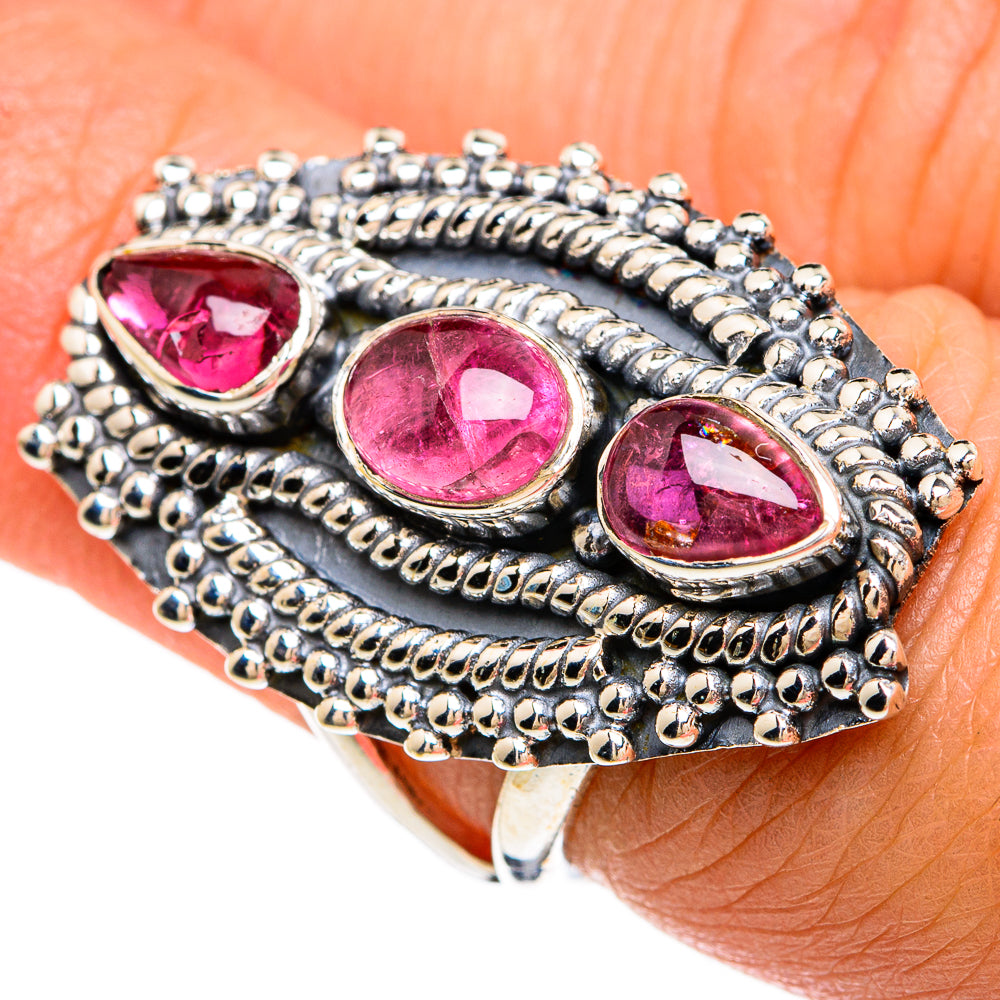 Pink Tourmaline Rings handcrafted by Ana Silver Co - RING81421