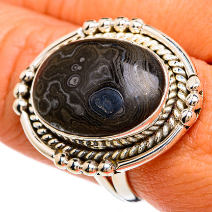 Psilomelane Rings handcrafted by Ana Silver Co - RING81425