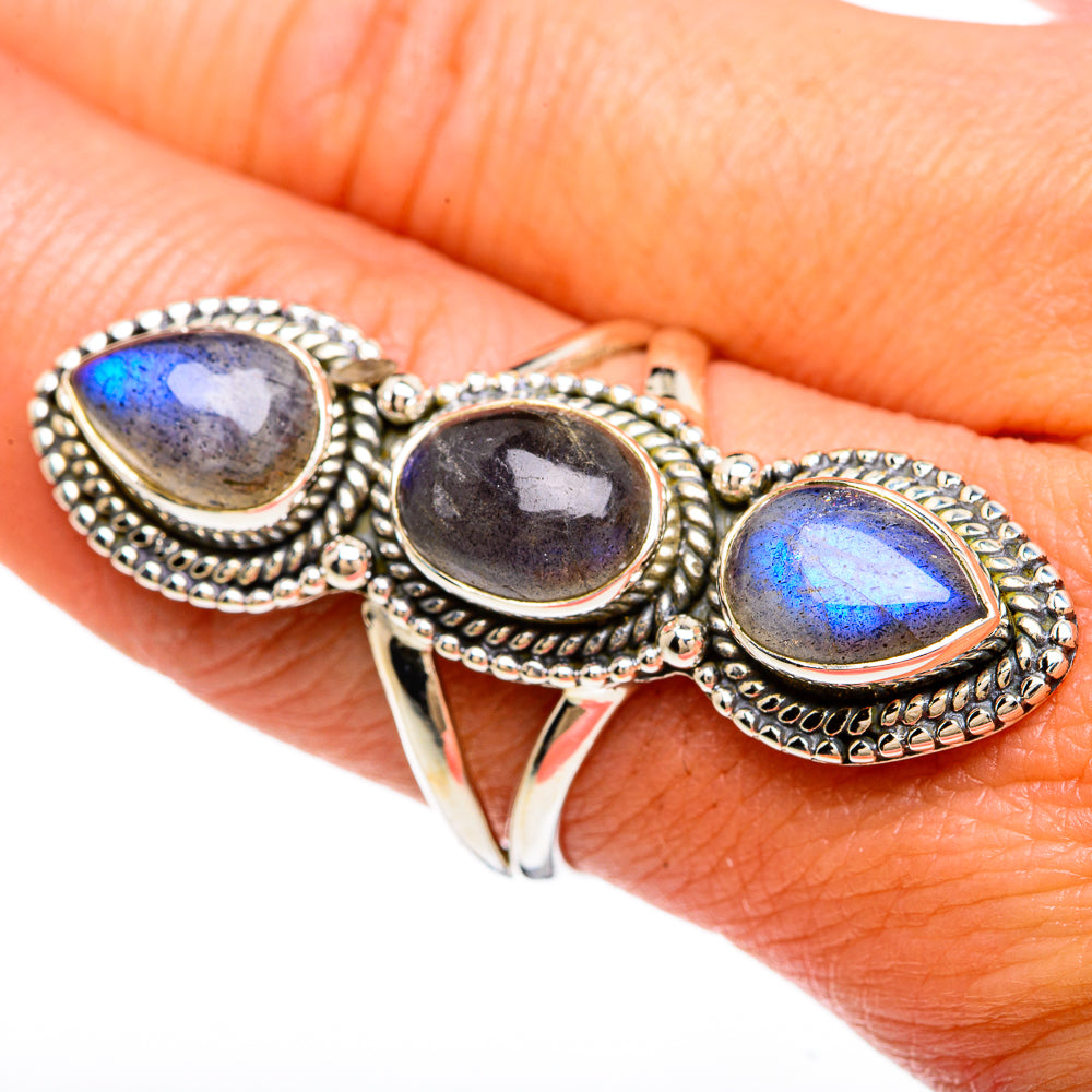 Labradorite Rings handcrafted by Ana Silver Co - RING81438