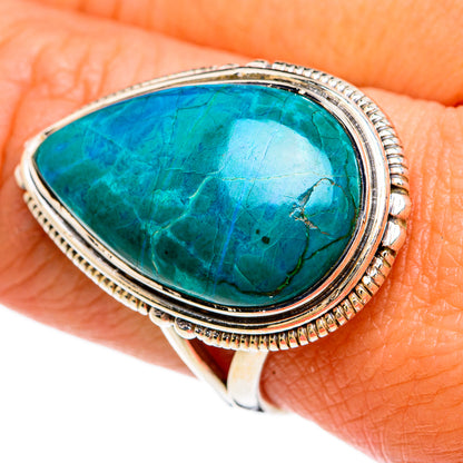 Chrysocolla Rings handcrafted by Ana Silver Co - RING81443