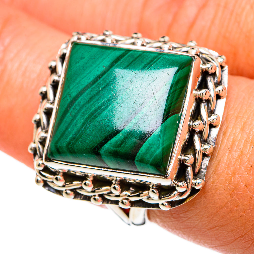 Malachite Rings handcrafted by Ana Silver Co - RING81444