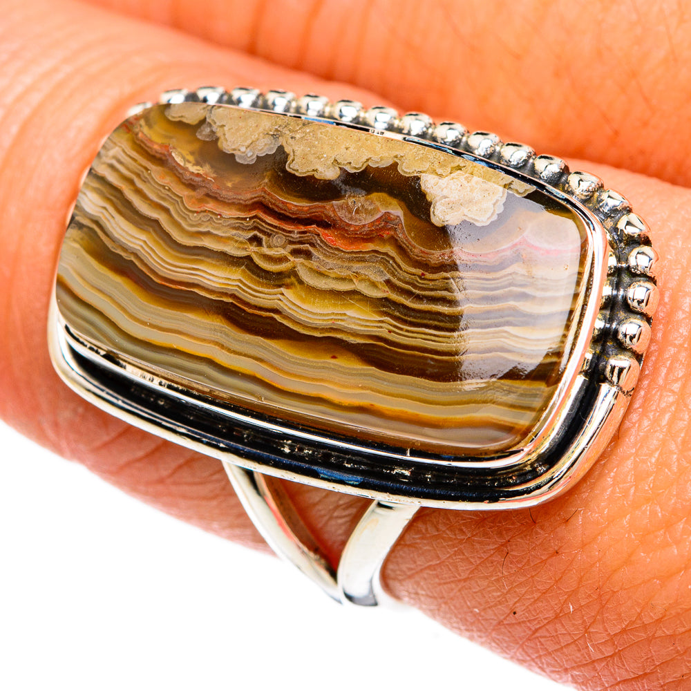 Laguna Lace Agate Rings handcrafted by Ana Silver Co - RING81449