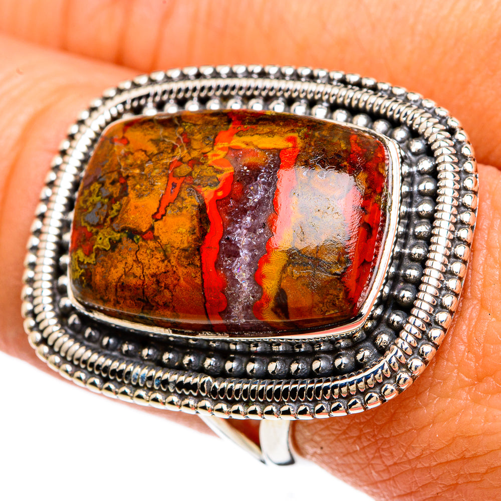 Moroccan Agate Rings handcrafted by Ana Silver Co - RING81450