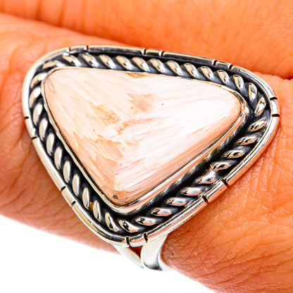 Scolecite Rings handcrafted by Ana Silver Co - RING81451