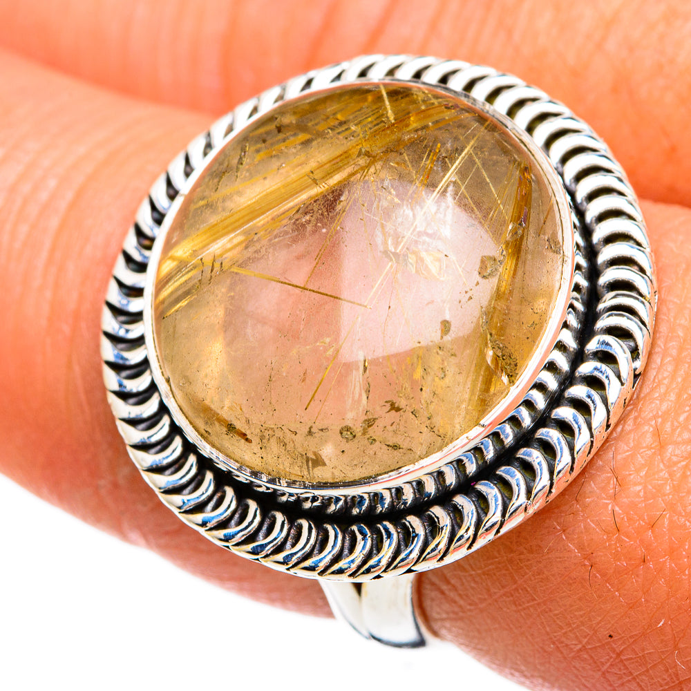 Rutilated Quartz Rings handcrafted by Ana Silver Co - RING81457