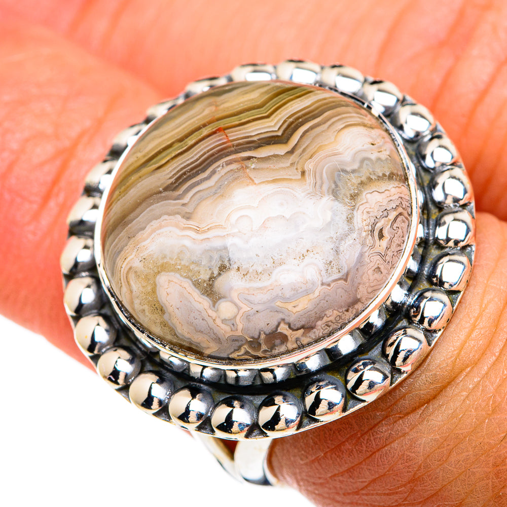 Laguna Lace Agate Rings handcrafted by Ana Silver Co - RING81463