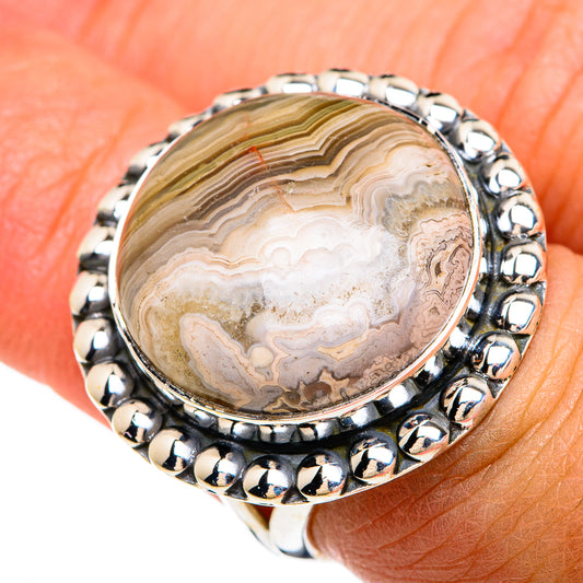 Laguna Lace Agate Rings handcrafted by Ana Silver Co - RING81463