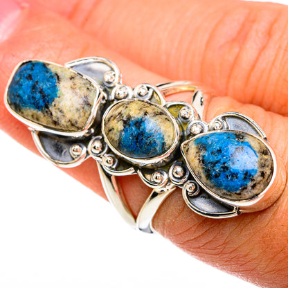 K2 Blue Azurite Rings handcrafted by Ana Silver Co - RING81467
