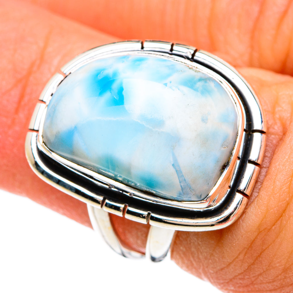 Larimar Rings handcrafted by Ana Silver Co - RING81473