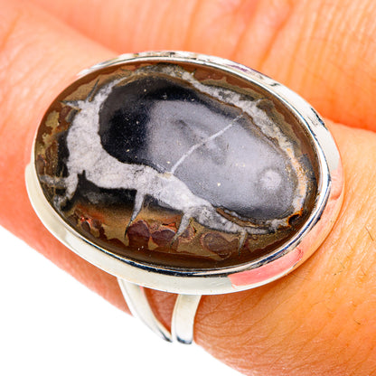 Septarian Geode Rings handcrafted by Ana Silver Co - RING81479