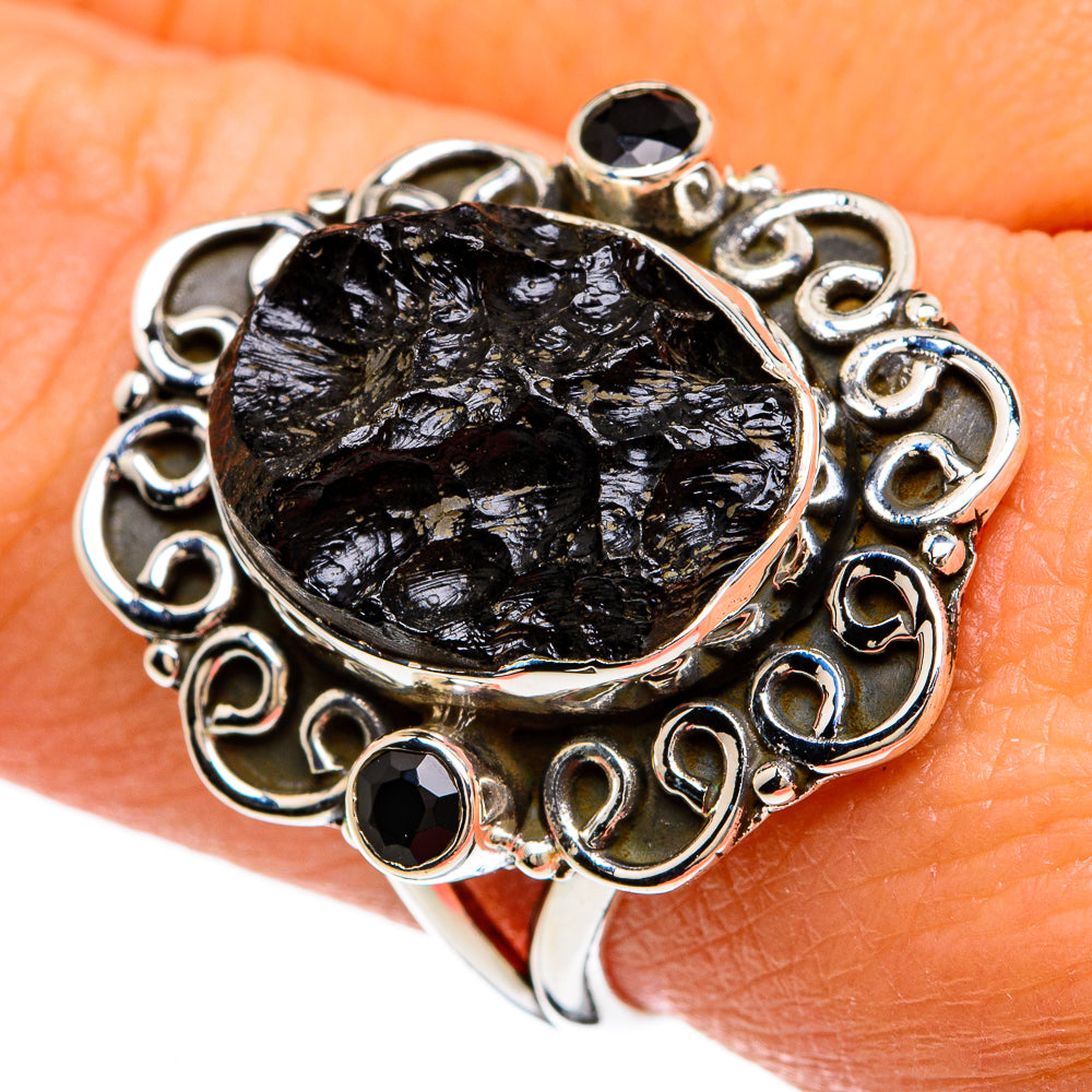 Black Tourmaline Rings handcrafted by Ana Silver Co - RING81493