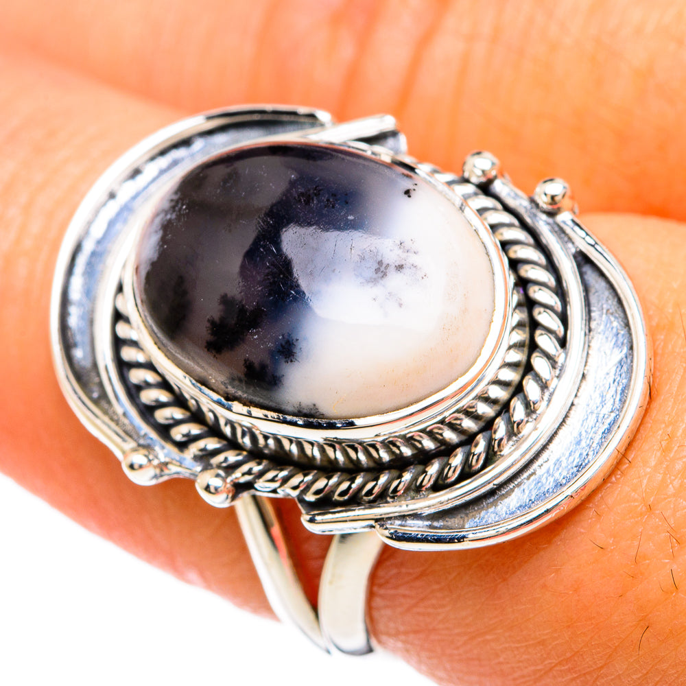 Dendritic Opal Rings handcrafted by Ana Silver Co - RING81495