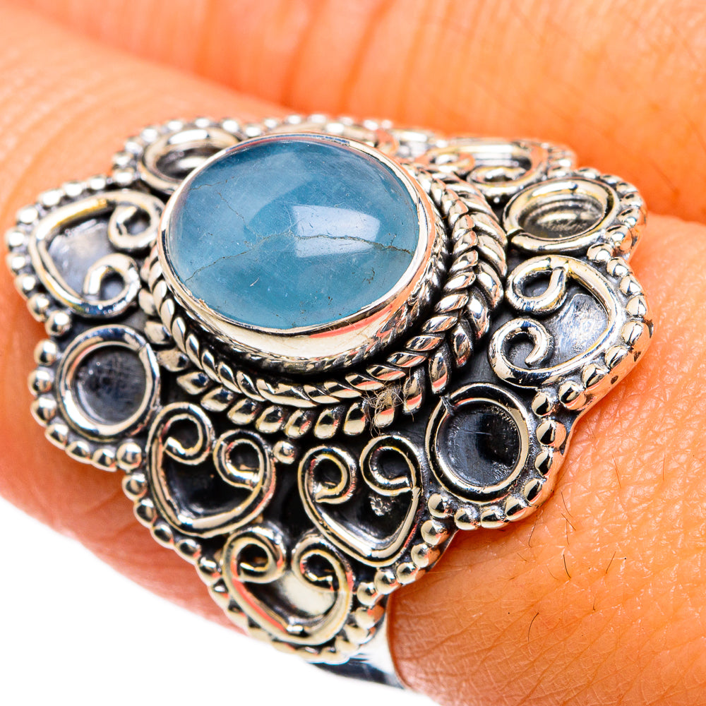 Aquamarine Rings handcrafted by Ana Silver Co - RING81507