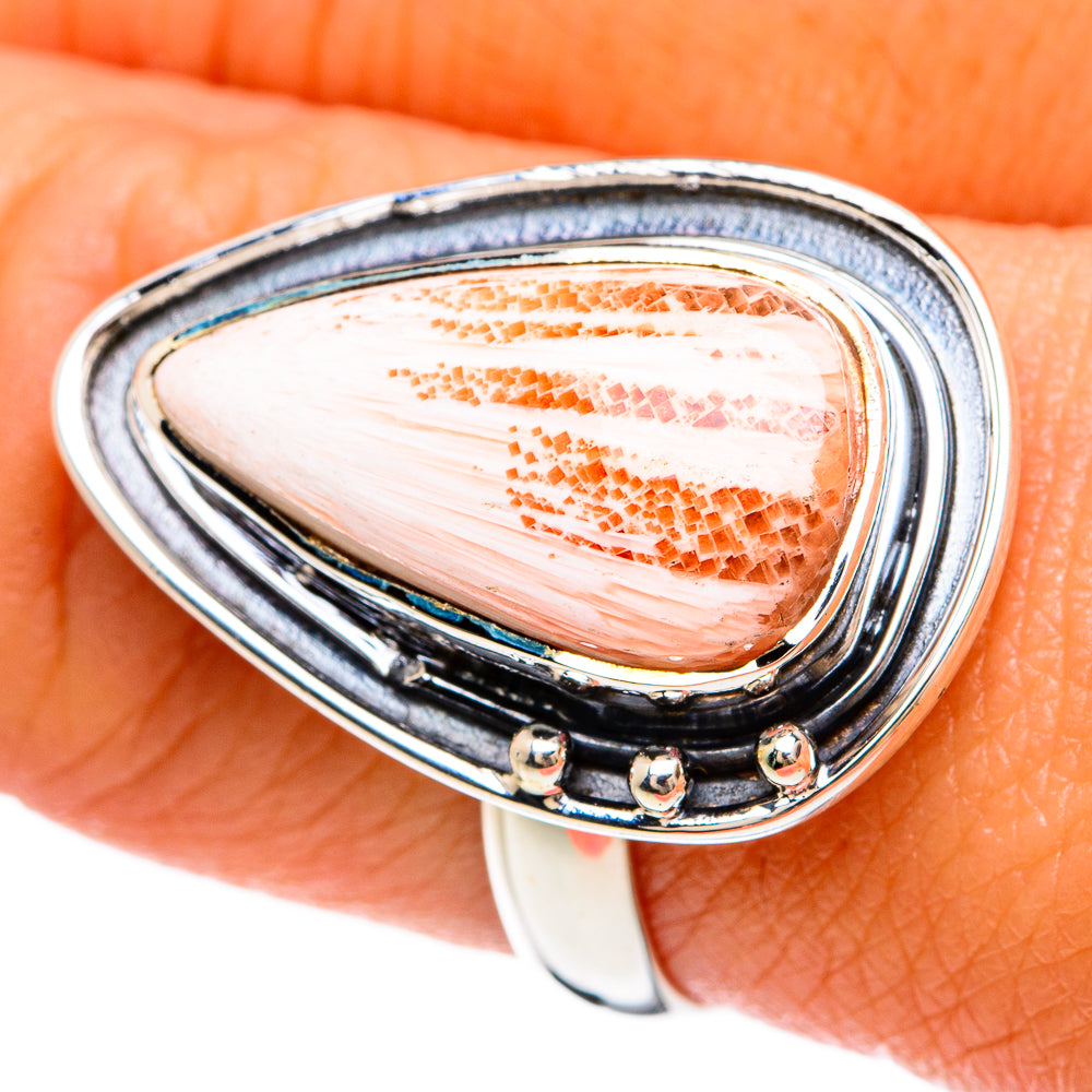 Scolecite Rings handcrafted by Ana Silver Co - RING81519