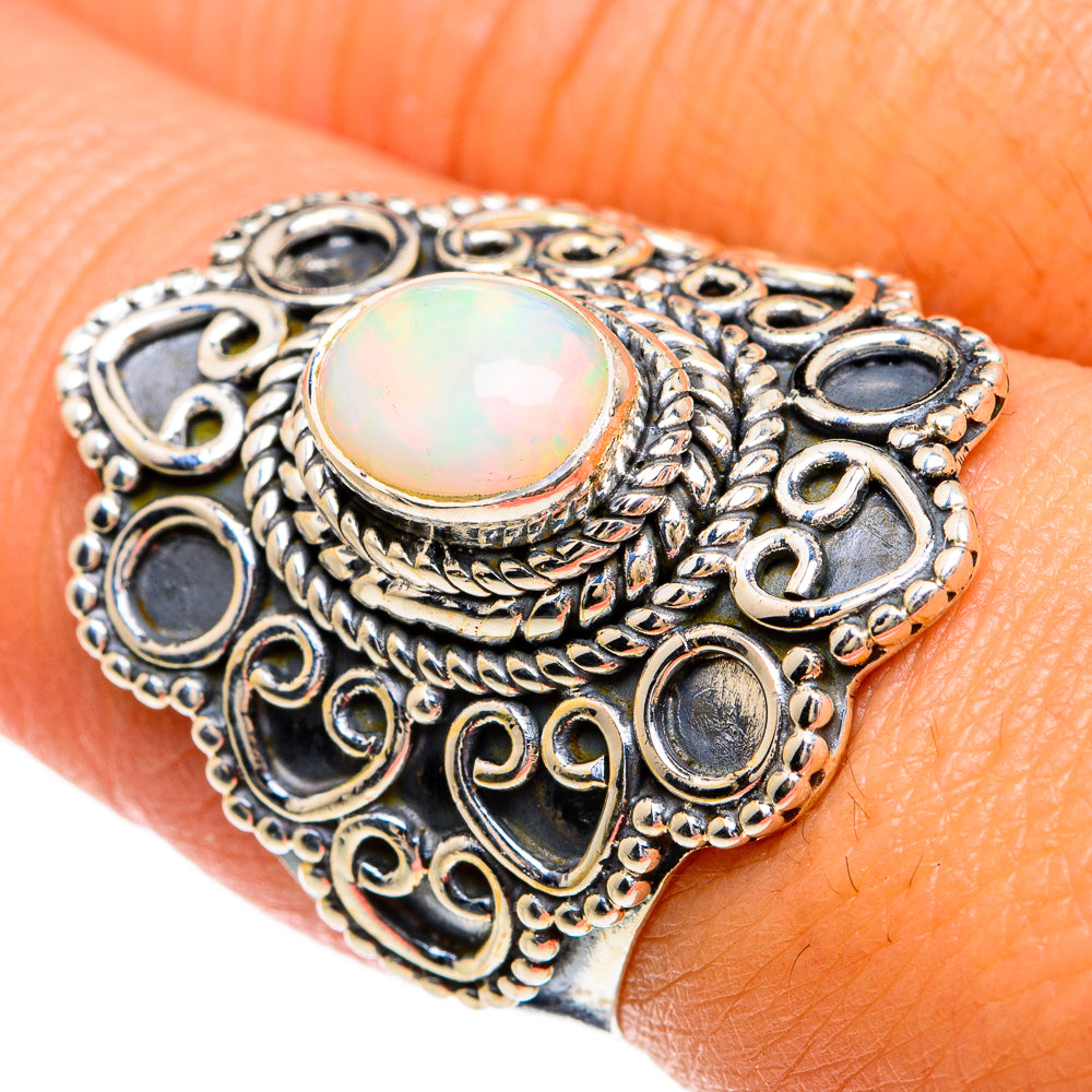 Ethiopian Opal Rings handcrafted by Ana Silver Co - RING81535
