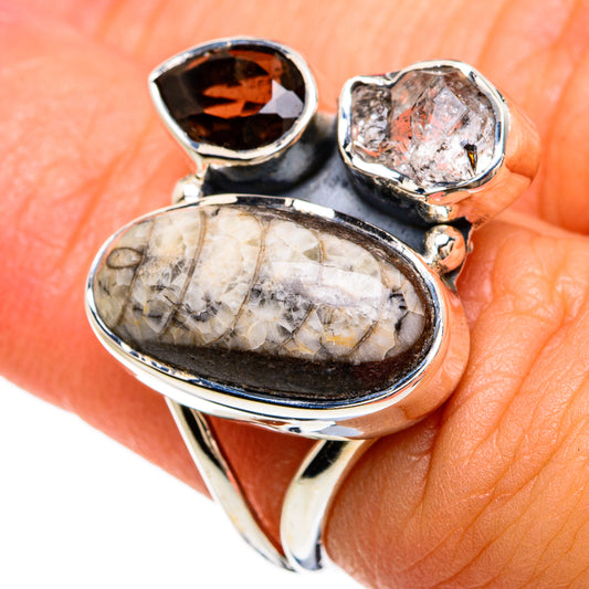 Orthoceras Fossil Rings handcrafted by Ana Silver Co - RING81536