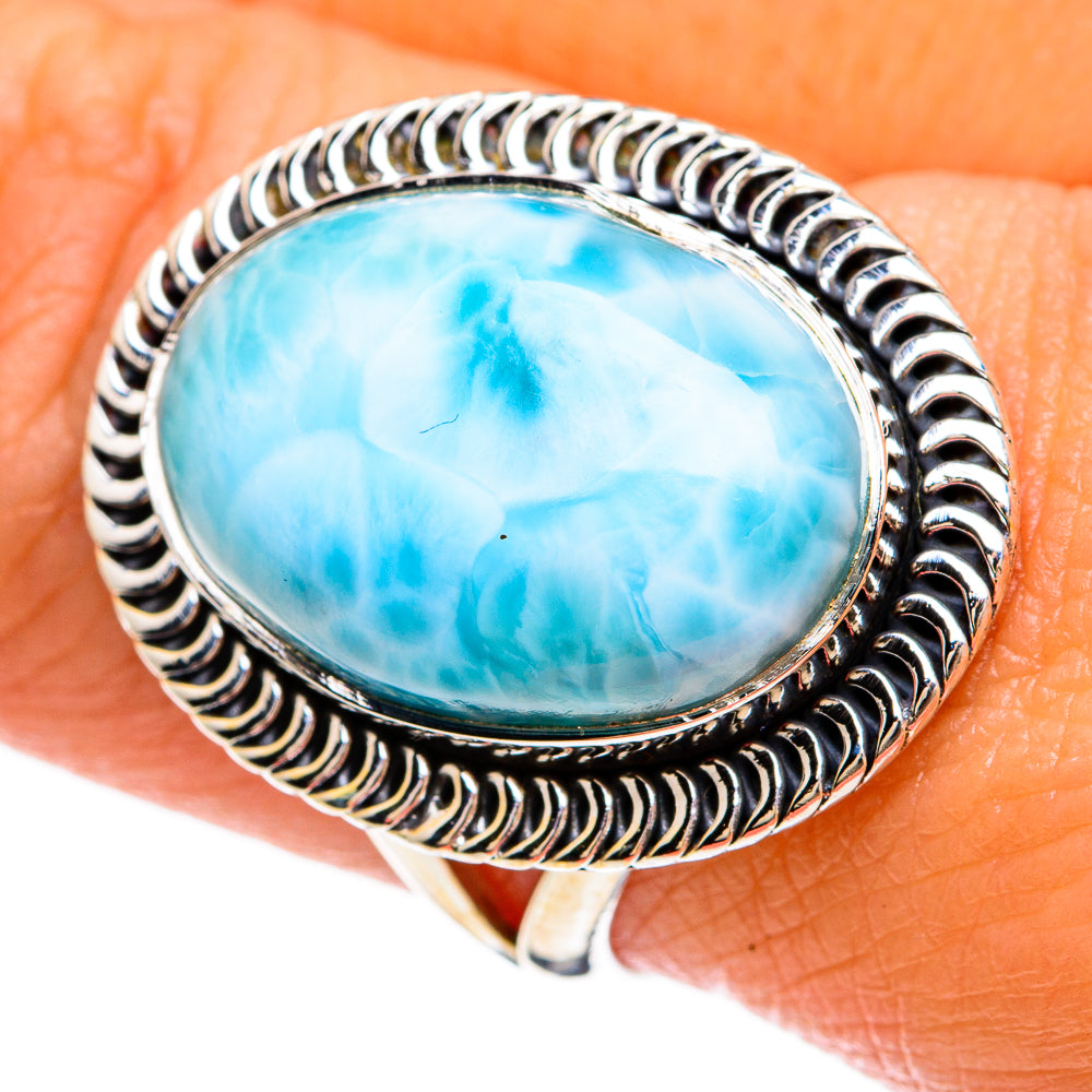 Larimar Rings handcrafted by Ana Silver Co - RING81542