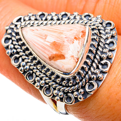 Scolecite Rings handcrafted by Ana Silver Co - RING81555