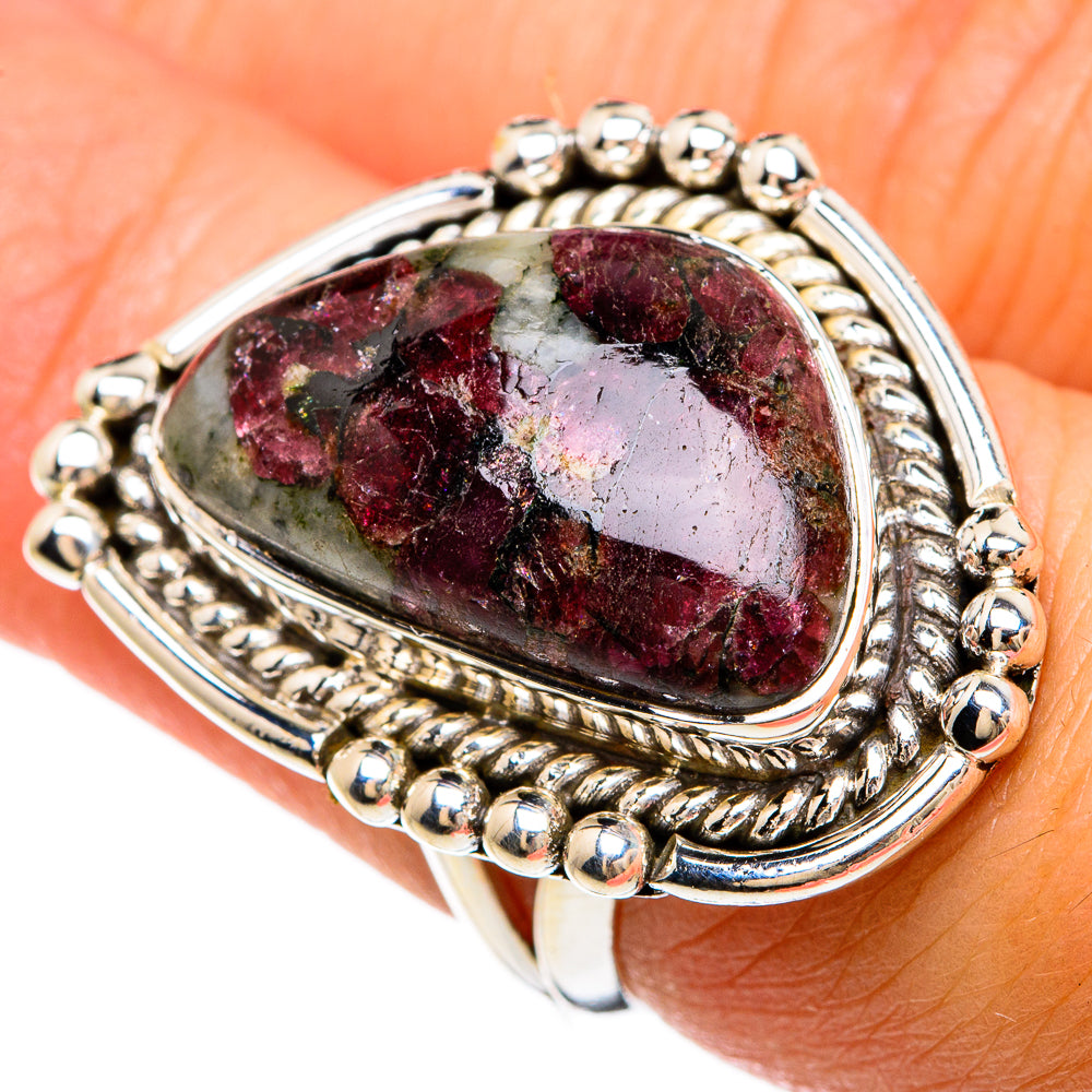 Russian Eudialyte Rings handcrafted by Ana Silver Co - RING81556