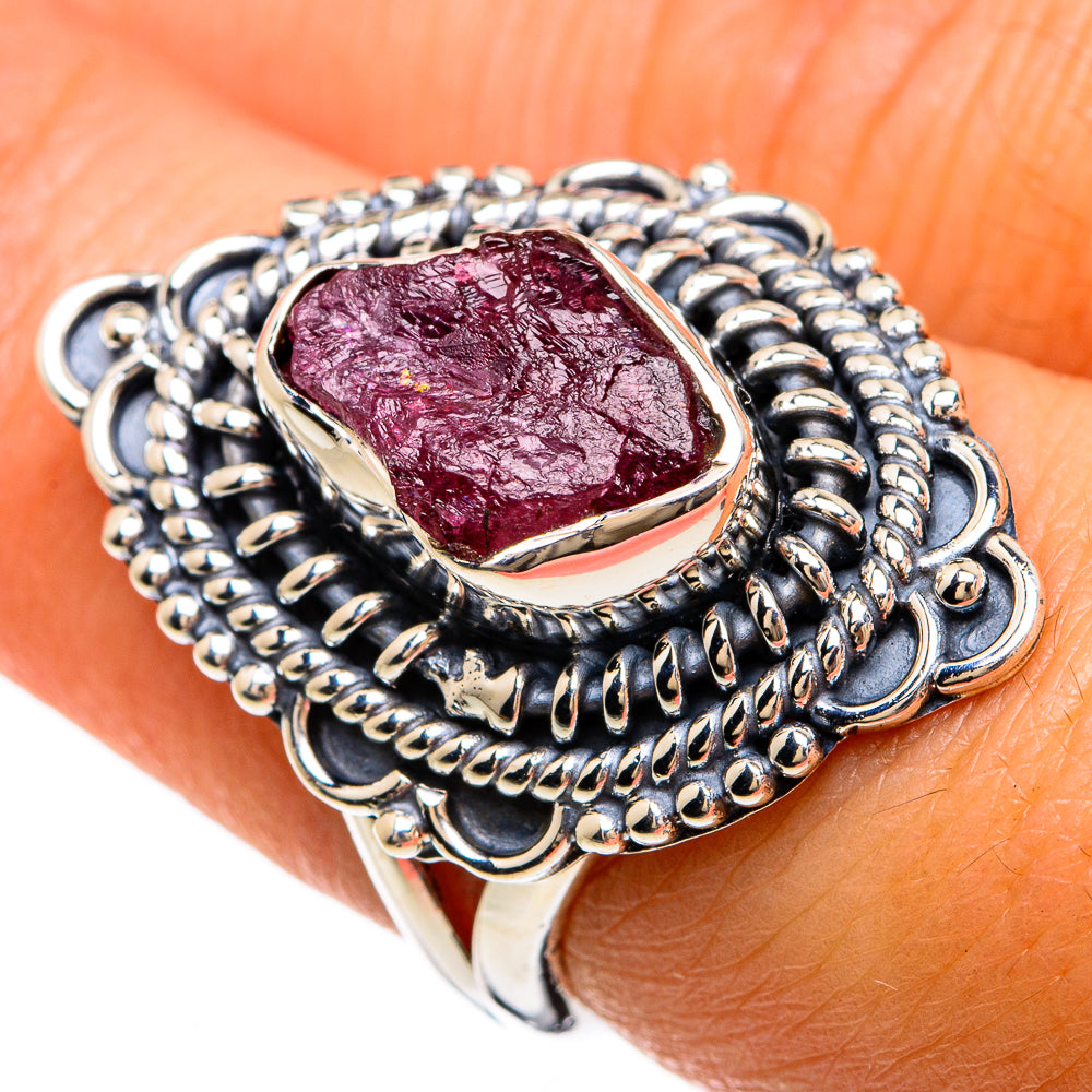 Pink Tourmaline Rings handcrafted by Ana Silver Co - RING81557