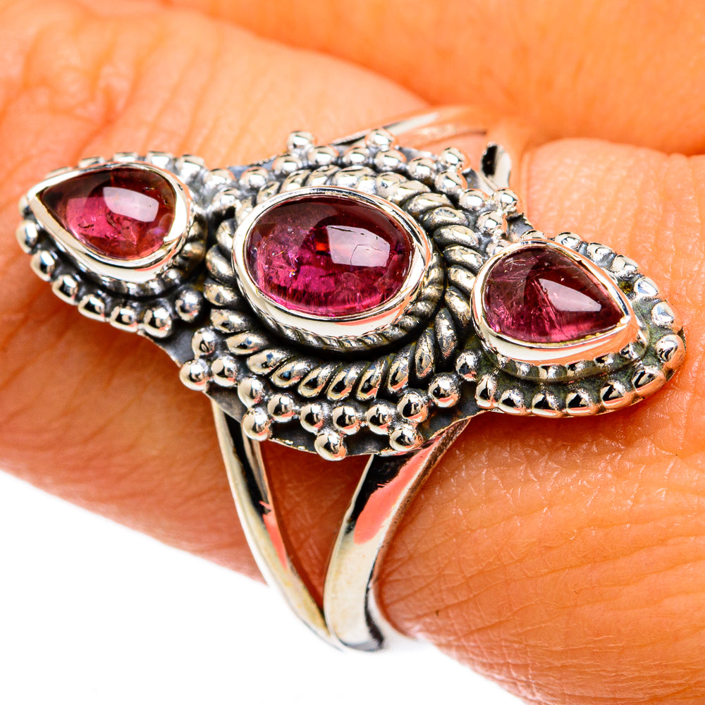 Pink Tourmaline Rings handcrafted by Ana Silver Co - RING81559