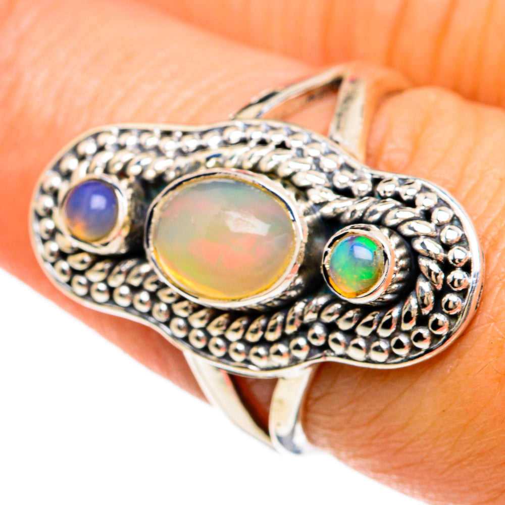Ethiopian Opal Rings handcrafted by Ana Silver Co - RING81571