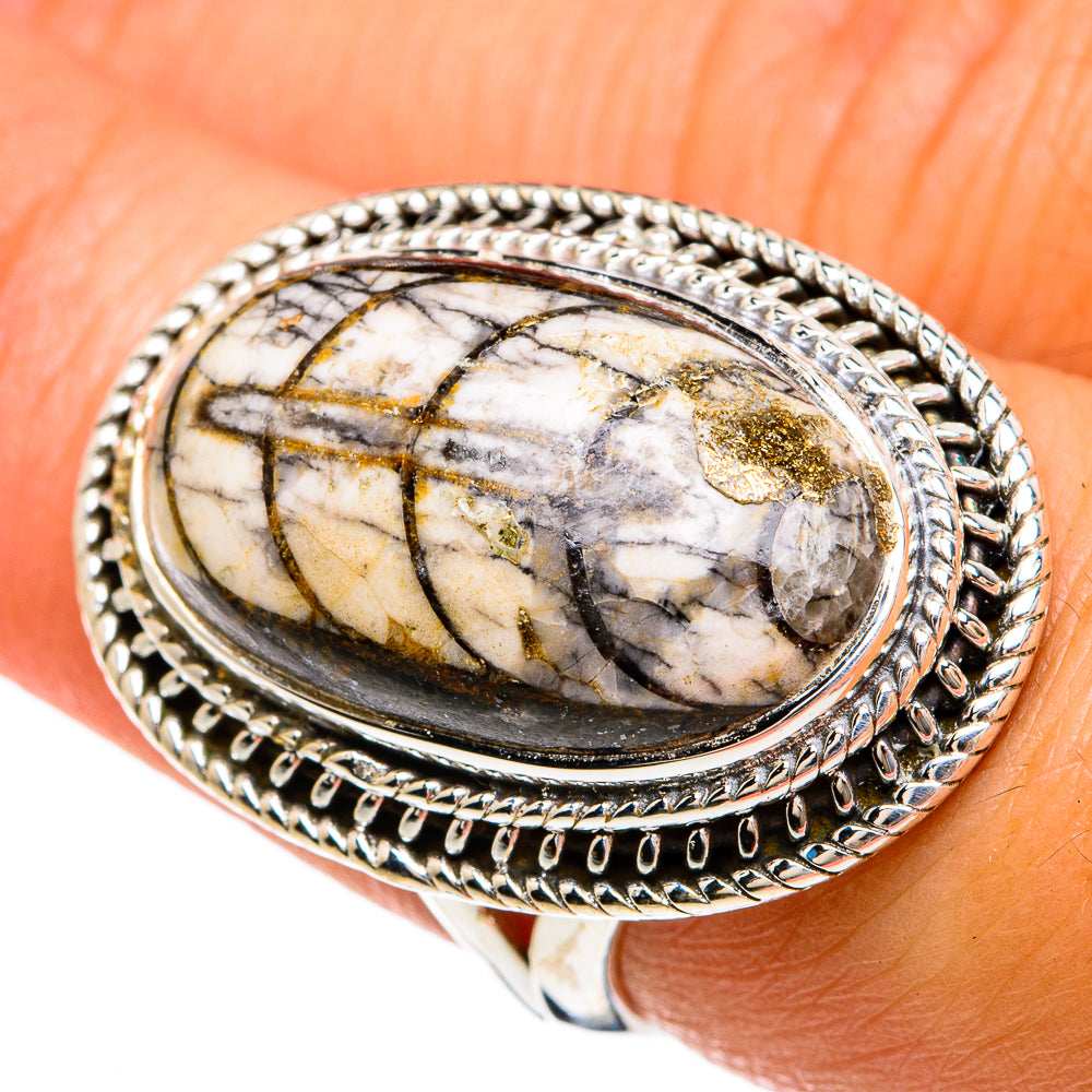 Orthoceras Fossil Rings handcrafted by Ana Silver Co - RING81572