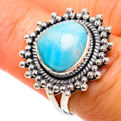 Larimar Rings handcrafted by Ana Silver Co - RING81574