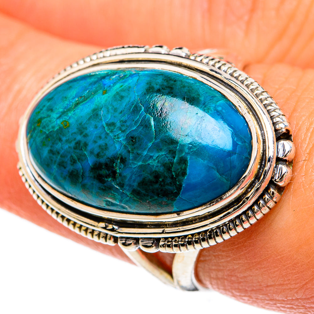 Chrysocolla Rings handcrafted by Ana Silver Co - RING81575