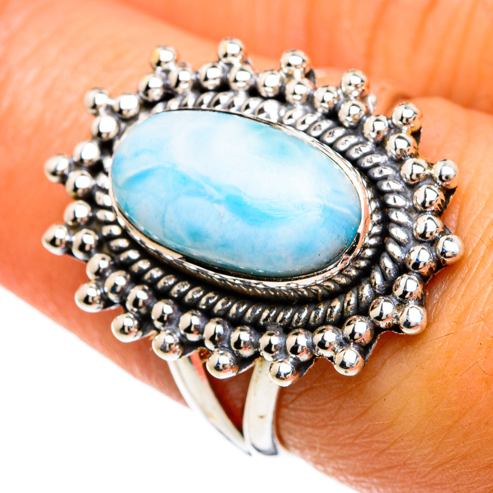 Larimar Rings handcrafted by Ana Silver Co - RING81577