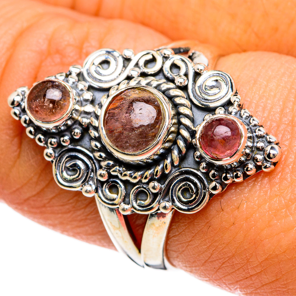 Pink Tourmaline Rings handcrafted by Ana Silver Co - RING81588