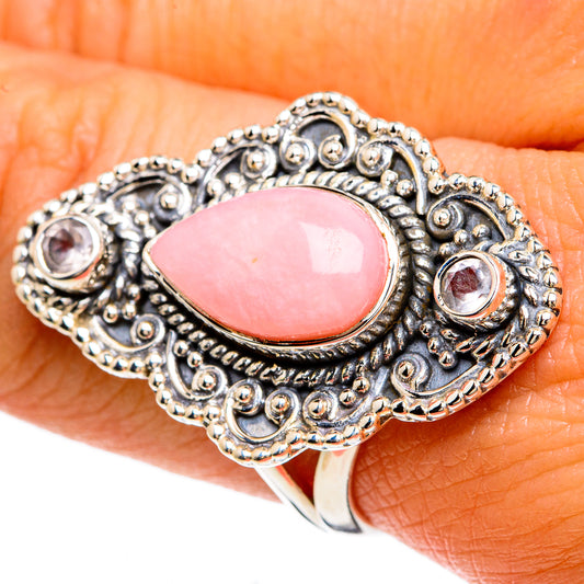 Pink Opal Rings handcrafted by Ana Silver Co - RING81589
