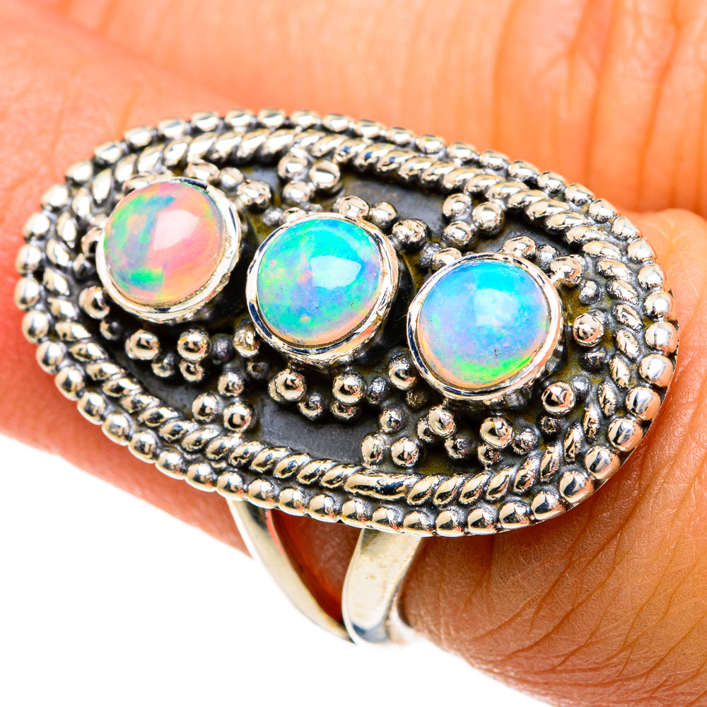 Ethiopian Opal Rings handcrafted by Ana Silver Co - RING81602