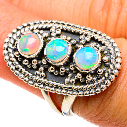 Ethiopian Opal Rings handcrafted by Ana Silver Co - RING81602
