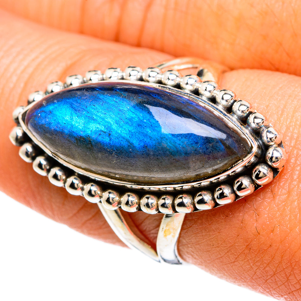 Labradorite Rings handcrafted by Ana Silver Co - RING81603