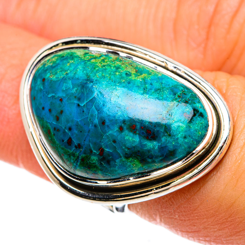 Chrysocolla Rings handcrafted by Ana Silver Co - RING81608