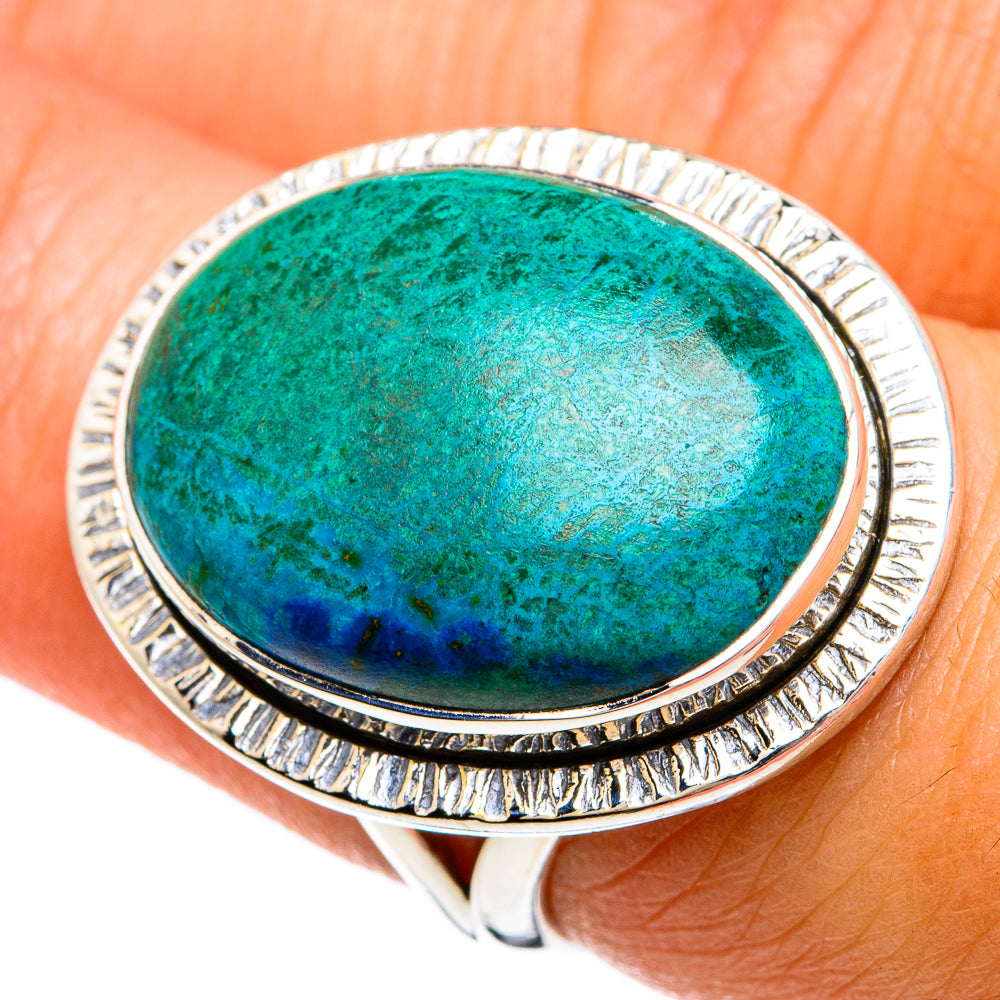 Chrysocolla Rings handcrafted by Ana Silver Co - RING81613