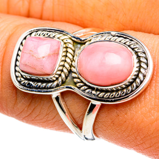 Pink Opal Rings handcrafted by Ana Silver Co - RING81619