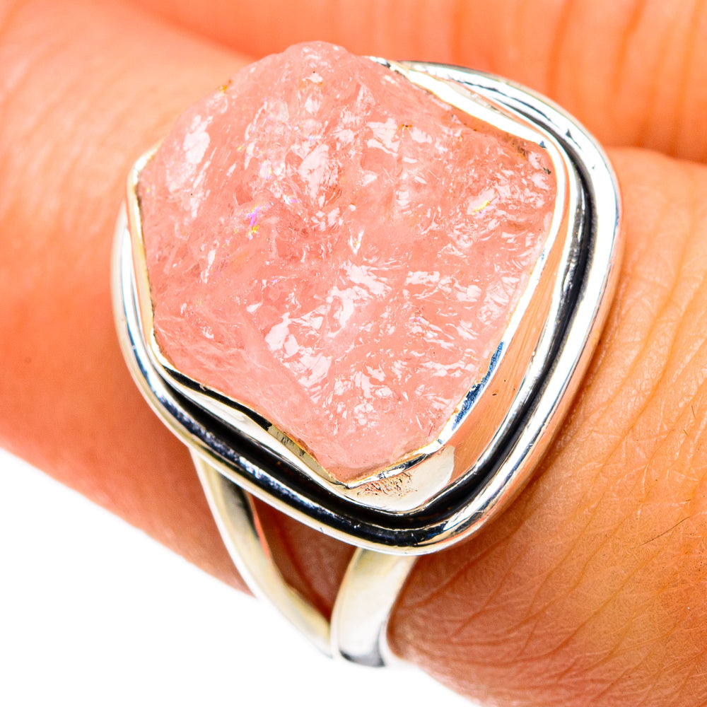 Rose Quartz Rings handcrafted by Ana Silver Co - RING81620