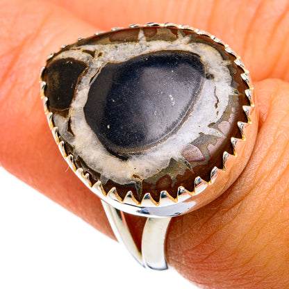 Septarian Geode Rings handcrafted by Ana Silver Co - RING81626