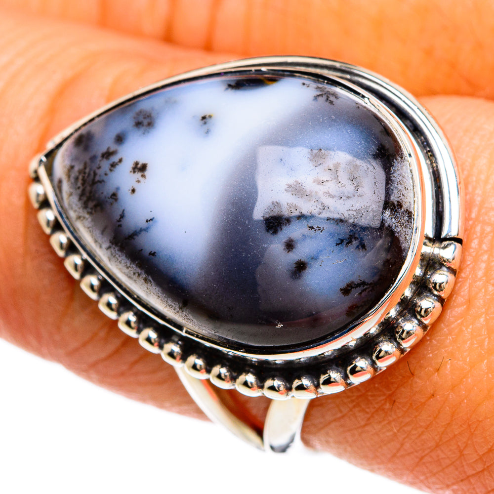 Dendritic Opal Rings handcrafted by Ana Silver Co - RING81627
