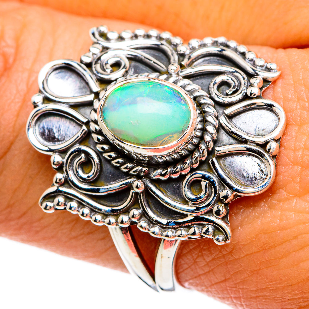 Ethiopian Opal Rings handcrafted by Ana Silver Co - RING81630