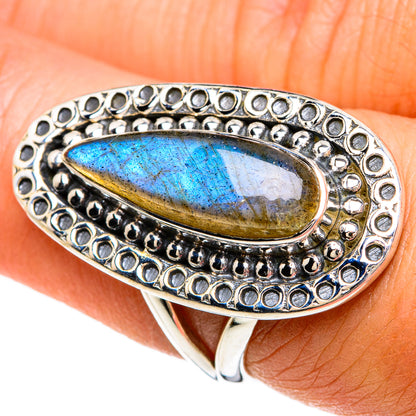 Labradorite Rings handcrafted by Ana Silver Co - RING81633