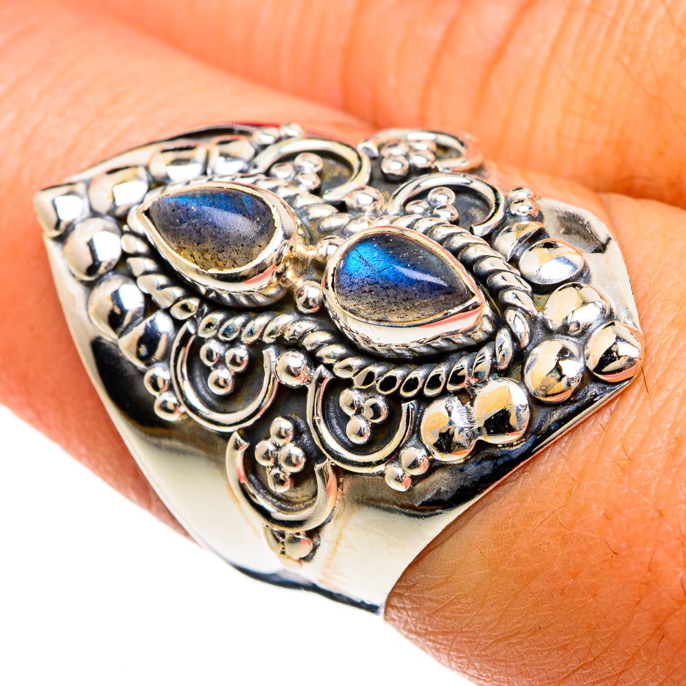 Labradorite Rings handcrafted by Ana Silver Co - RING81635