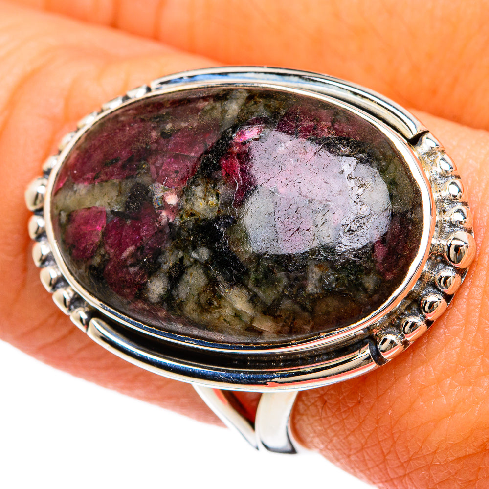 Russian Eudialyte Rings handcrafted by Ana Silver Co - RING81649
