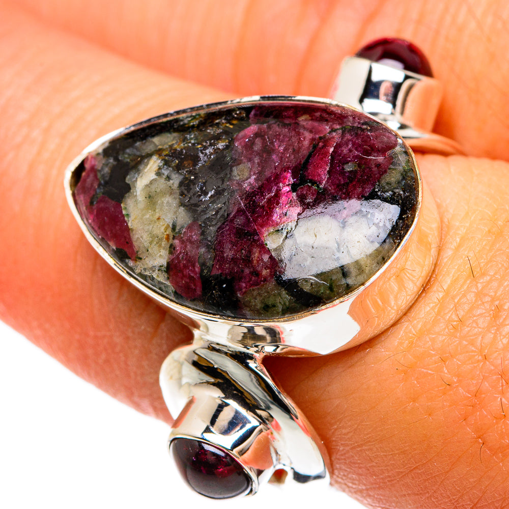 Russian Eudialyte Rings handcrafted by Ana Silver Co - RING81650