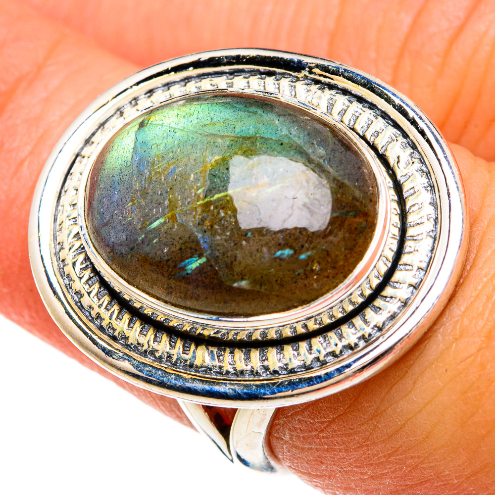 Labradorite Rings handcrafted by Ana Silver Co - RING81667