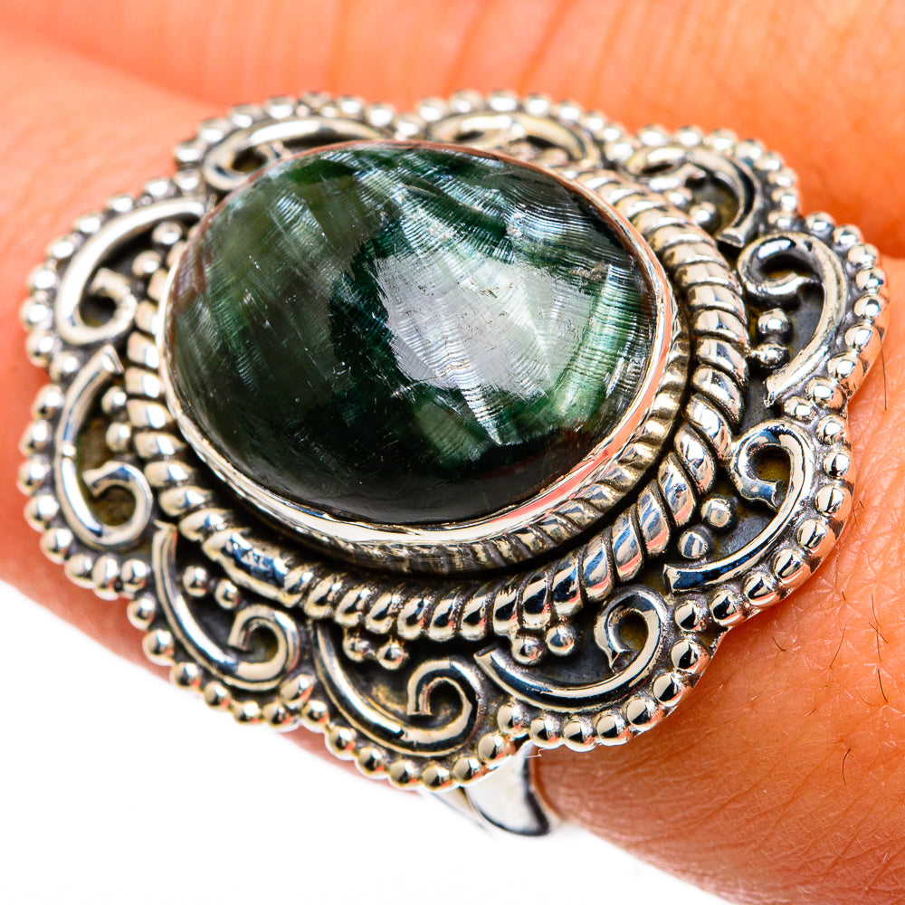 Seraphinite Rings handcrafted by Ana Silver Co - RING81668